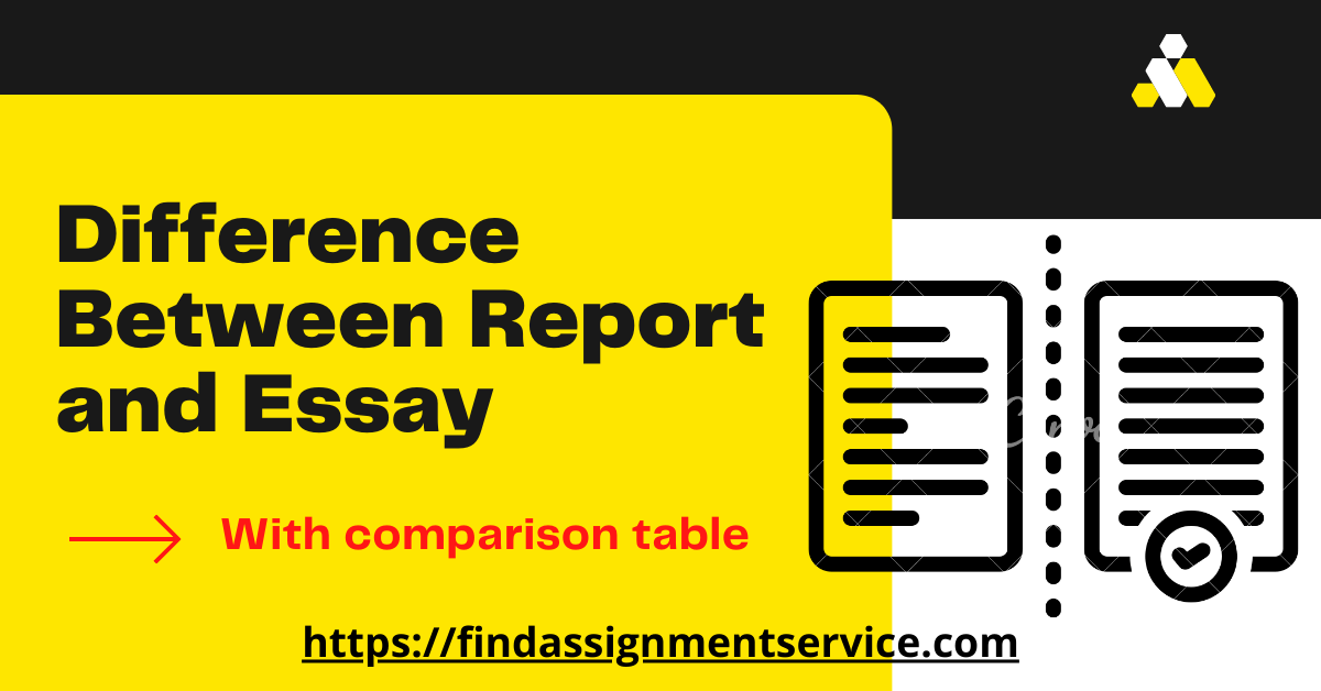 difference of report essay
