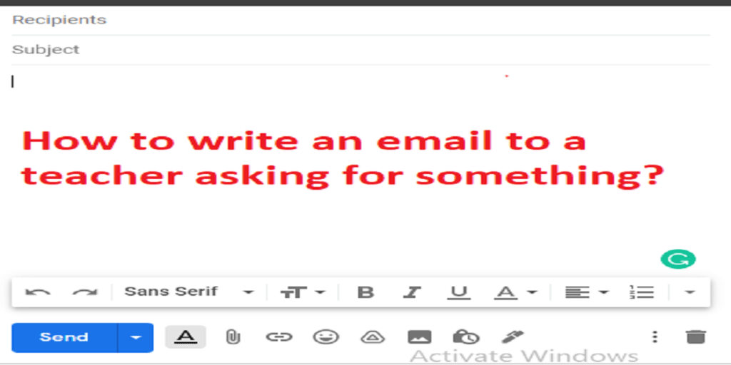 How to write an email to a teacher asking for something