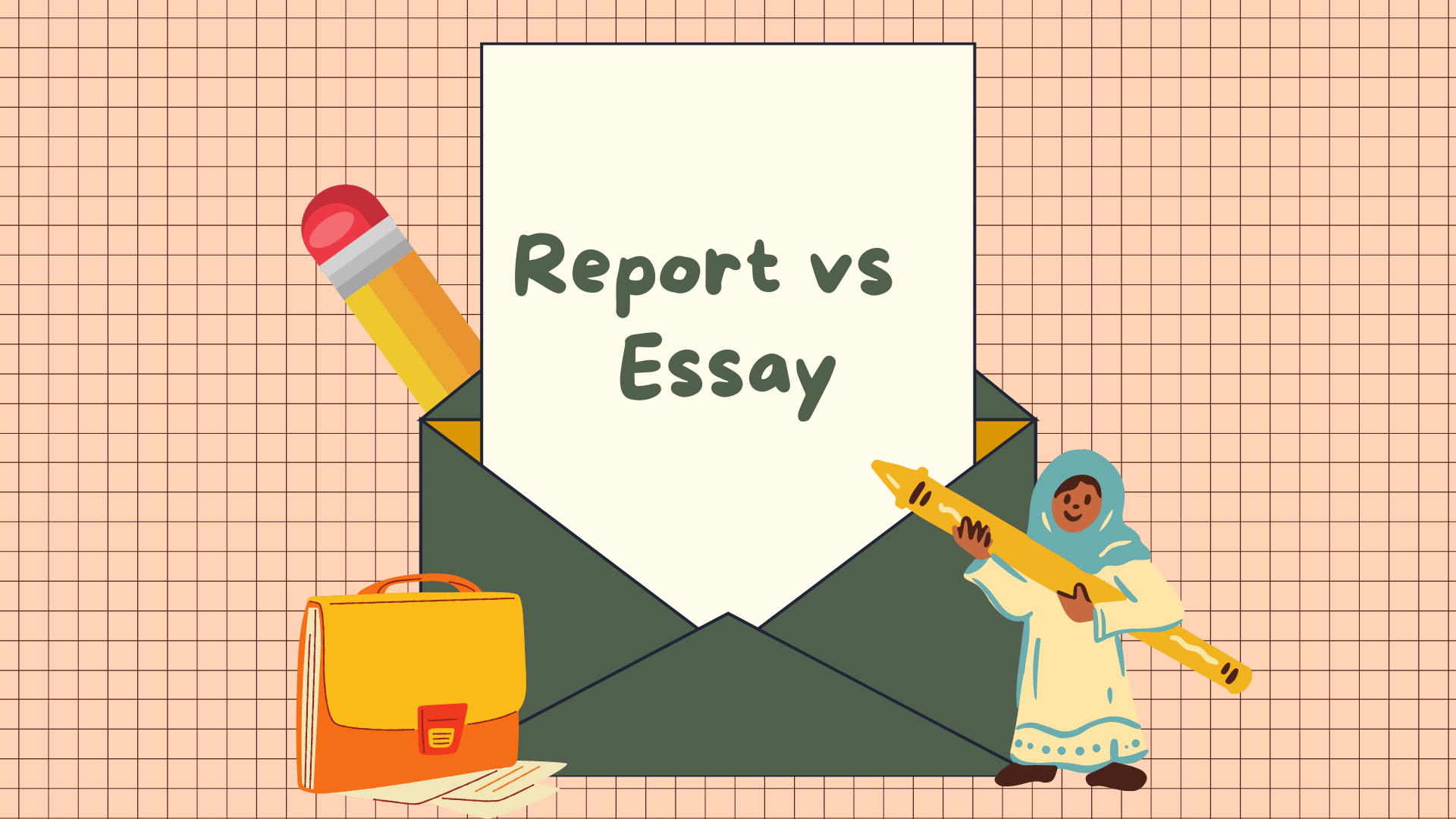 main difference of essay and report